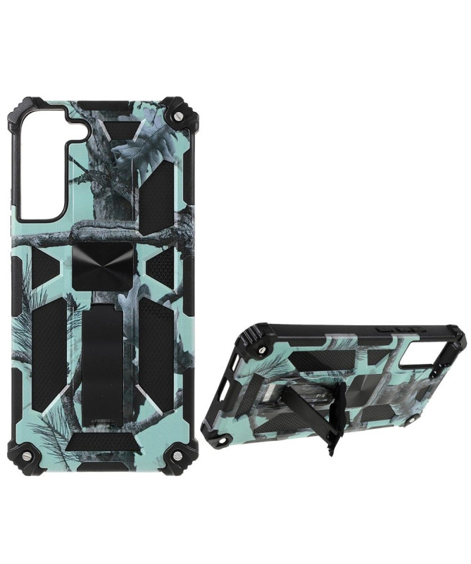 Coque Samsung Galaxy S22 Plus 5G Camouflage Militaire Fonction Support