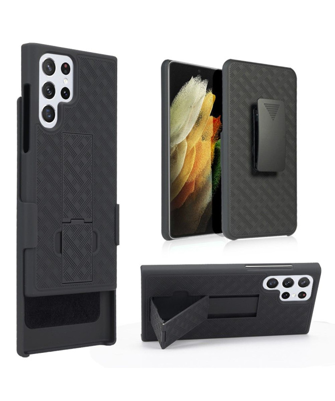 Coque Samsung Galaxy S22 Ultra 5G intégrale avec clip ceinture
