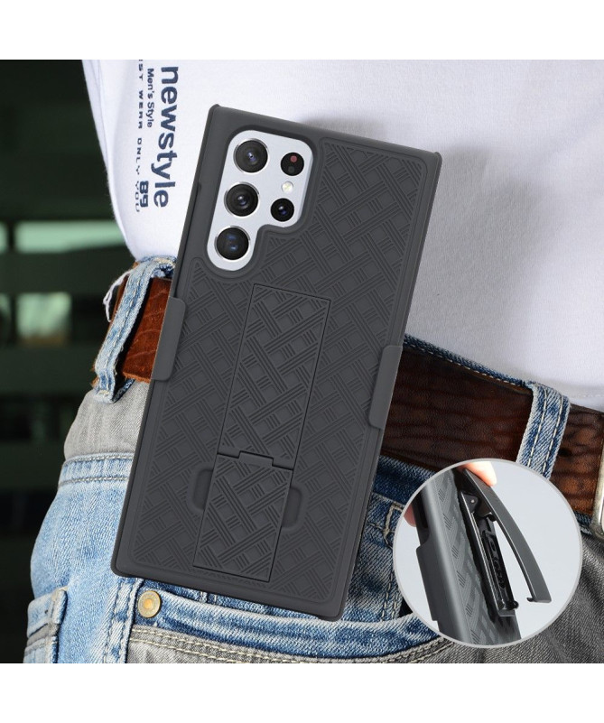 Coque Samsung Galaxy S22 Ultra 5G intégrale avec clip ceinture