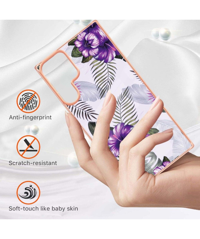 Coque Samsung Galaxy S22 Ultra 5G Fleurs Exotiques