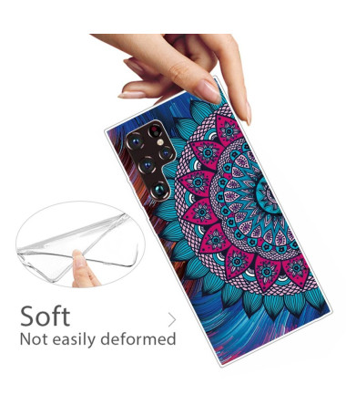 Coque Samsung Galaxy S22 Ultra 5G Mandala coloré