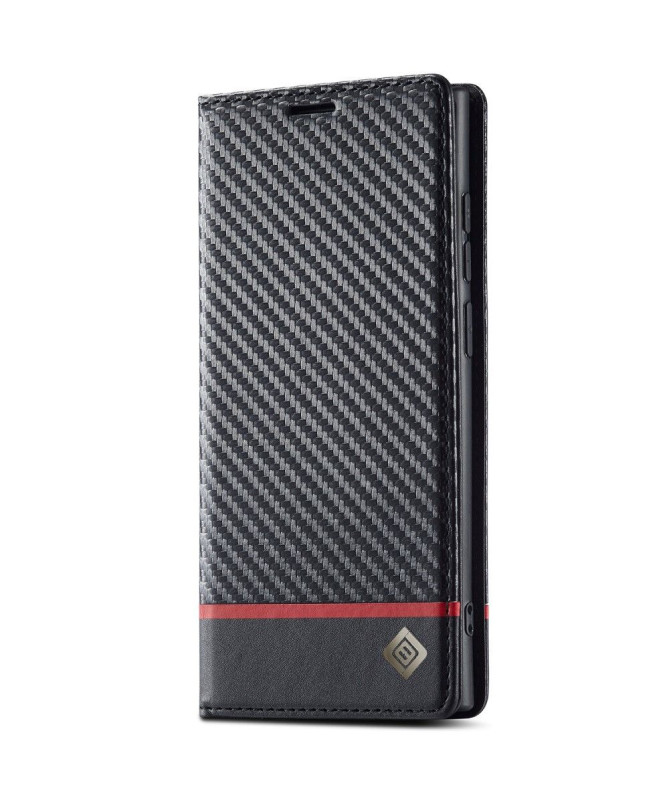 Housse Samsung Galaxy S22 Ultra 5G Folio flip fibre de carbone