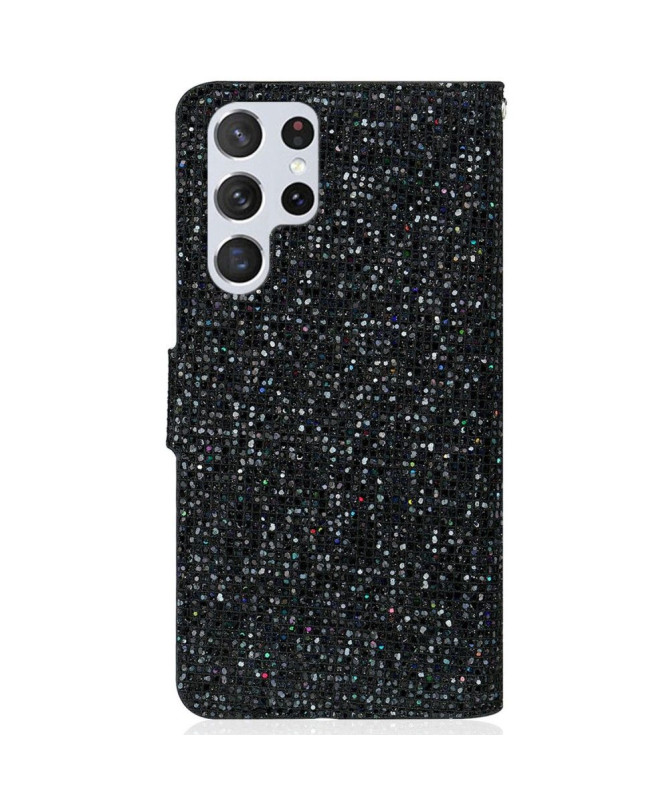 Housse Samsung Galaxy S22 Ultra 5G Glitter Porte Cartes