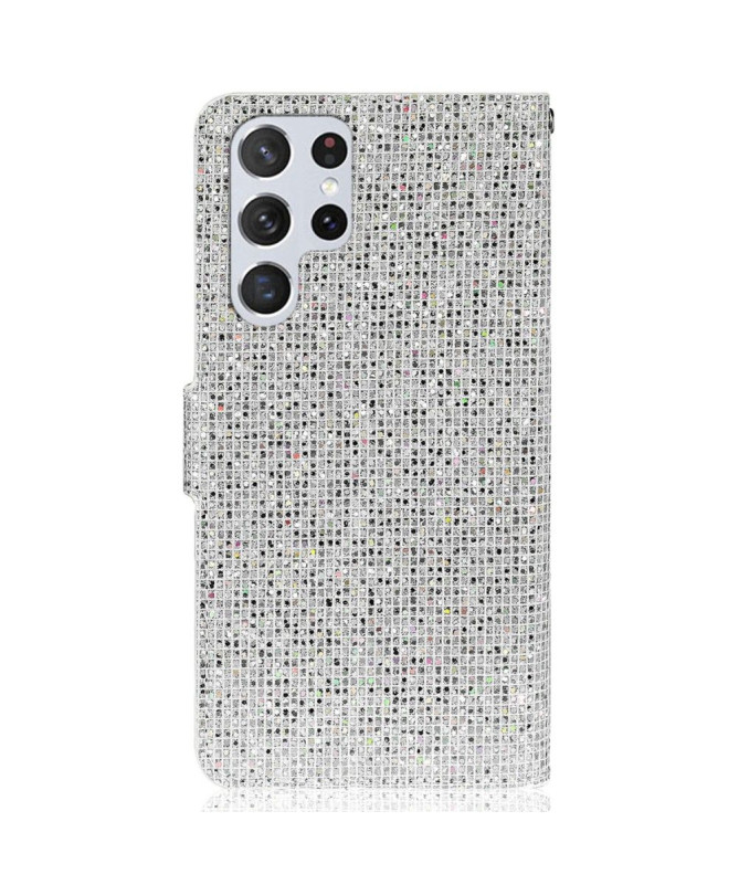 Housse Samsung Galaxy S22 Ultra 5G Glitter Porte Cartes