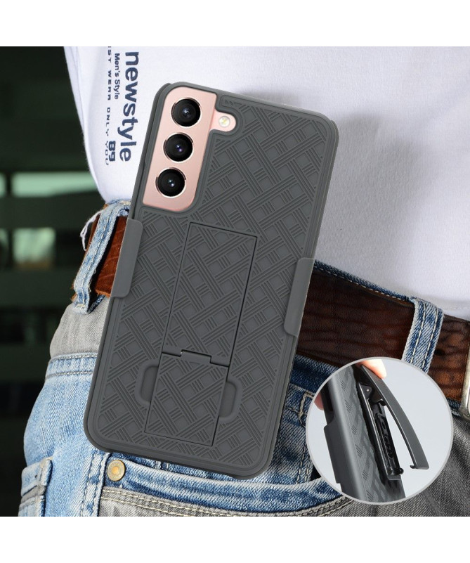 Coque Samsung Galaxy S22 5G intégrale avec clip ceinture