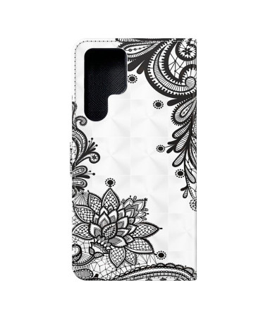 Housse Samsung Galaxy S22 Ultra 5G fleurs dentelle