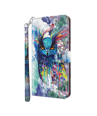 Housse Samsung Galaxy S22 Ultra 5G hibou aquarelle