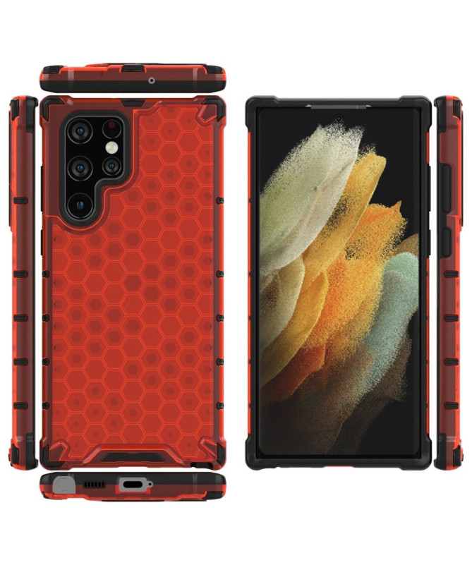 Coque Samsung Galaxy S22 Ultra 5G Design Nid d'abeille