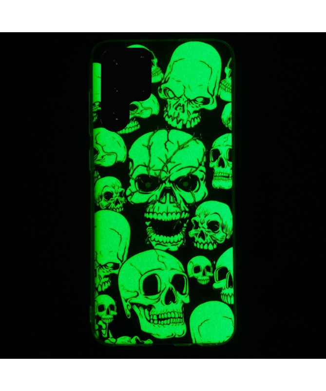 Coque Samsung Galaxy S22 Ultra 5G Luminous tête de mort