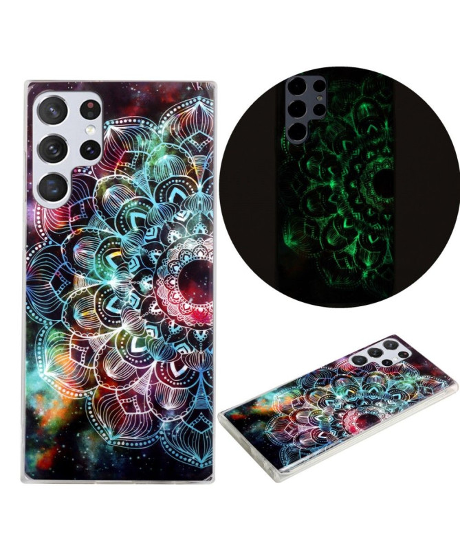 Coque Samsung Galaxy S22 Ultra 5G Luminous Mandala Coloré