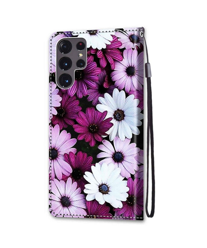 Housse Samsung Galaxy S22 Ultra 5G marguerites colorées