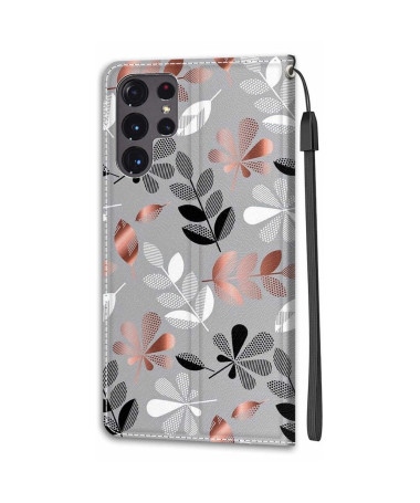 Housse Samsung Galaxy S22 Ultra 5G Illustration feuilles sauvages