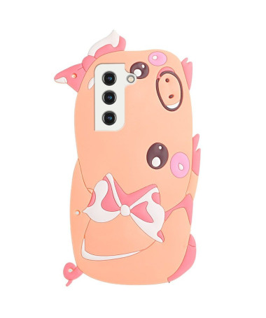 Coque Samsung Galaxy S22 5G Cochon 3D avec sangle