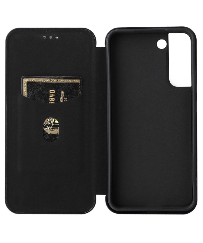 Housse Samsung Galaxy S22 5G simili cuir fibre de carbone