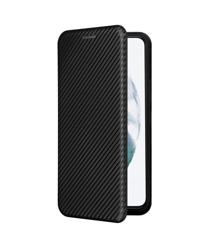 Housse Samsung Galaxy S22 5G simili cuir fibre de carbone