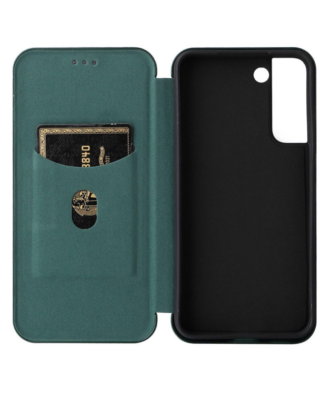 Housse Samsung Galaxy S22 5G simili cuir fibre de carbone