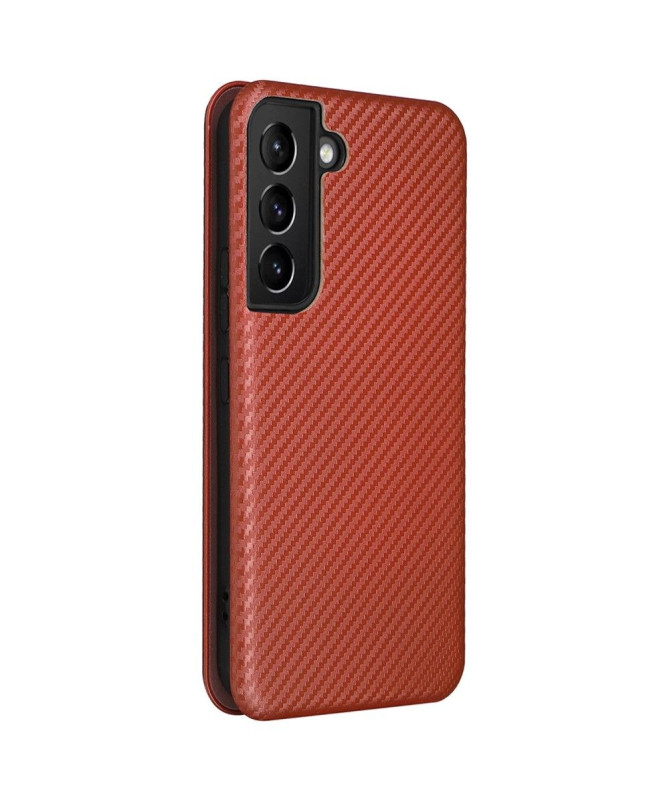 Housse Samsung Galaxy S22 5G simili cuir fibre de carbone