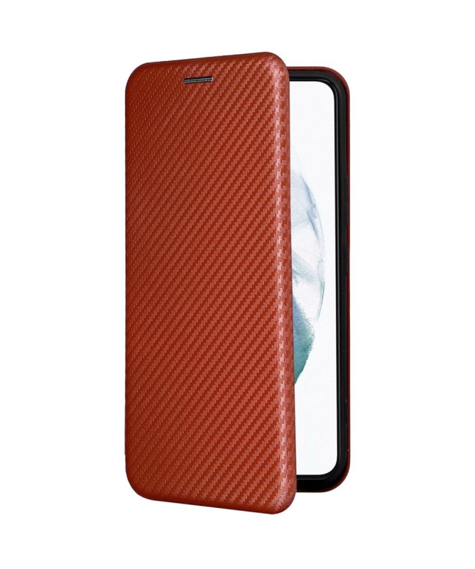 Housse Samsung Galaxy S22 5G simili cuir fibre de carbone