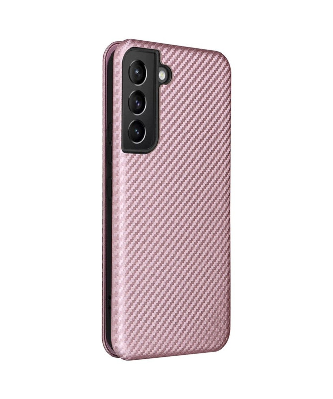 Housse Samsung Galaxy S22 5G simili cuir fibre de carbone