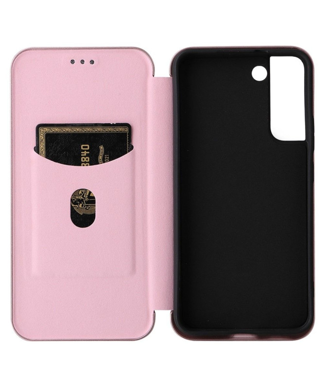 Housse Samsung Galaxy S22 5G simili cuir fibre de carbone