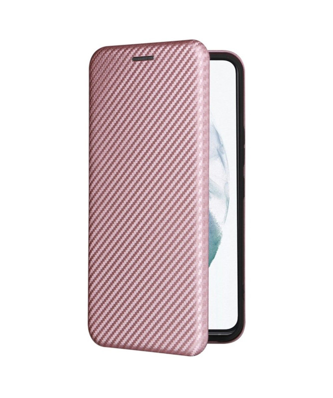 Housse Samsung Galaxy S22 5G simili cuir fibre de carbone