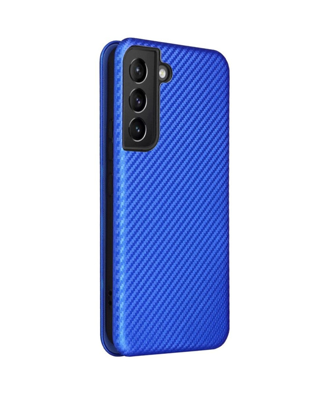 Housse Samsung Galaxy S22 5G simili cuir fibre de carbone