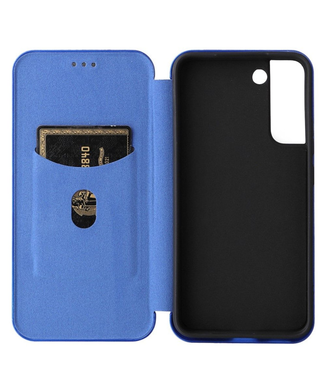 Housse Samsung Galaxy S22 5G simili cuir fibre de carbone