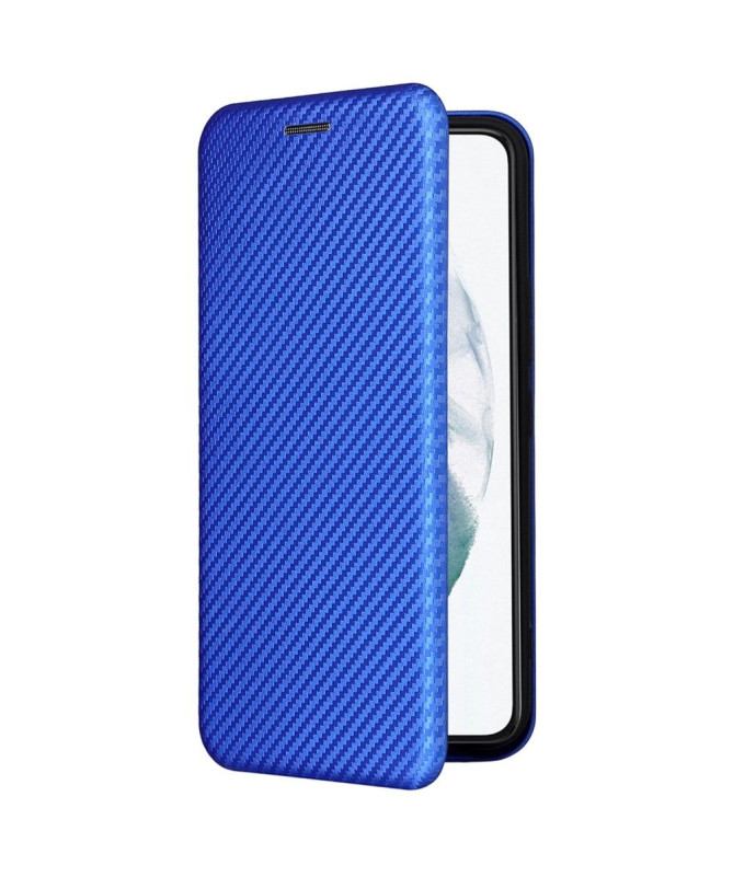Housse Samsung Galaxy S22 5G simili cuir fibre de carbone