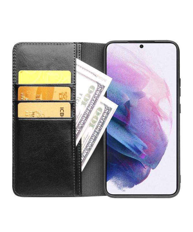 Housse Samsung Galaxy S22 5G fait main en cuir véritable