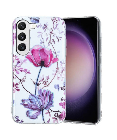 Coque Samsung Galaxy S23 Plus fleur violette