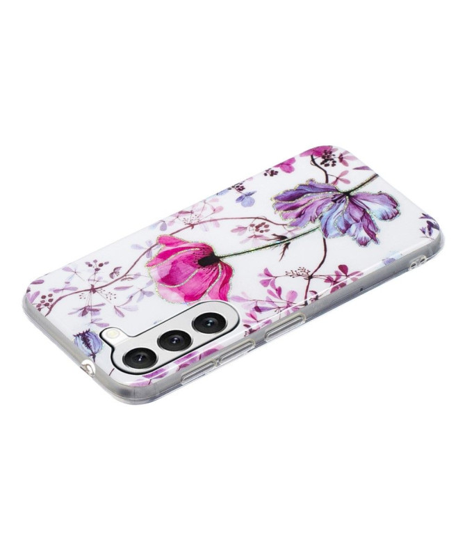 Coque Samsung Galaxy S23 Plus fleur violette