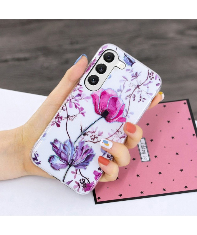 Coque Samsung Galaxy S23 Plus fleur violette