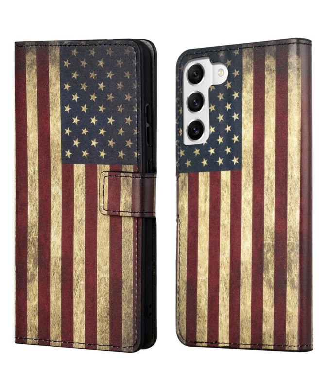 Housse Samsung Galaxy S23 Plus Drapeau Américain Vintage