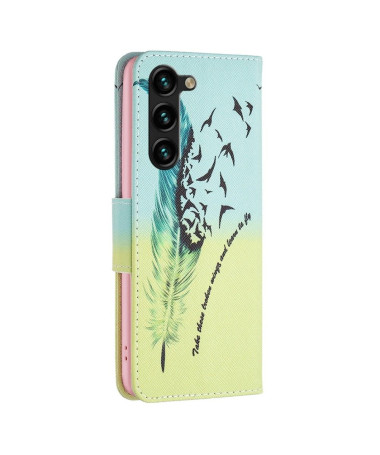 Housse Samsung Galaxy S23 Plus plume et citation