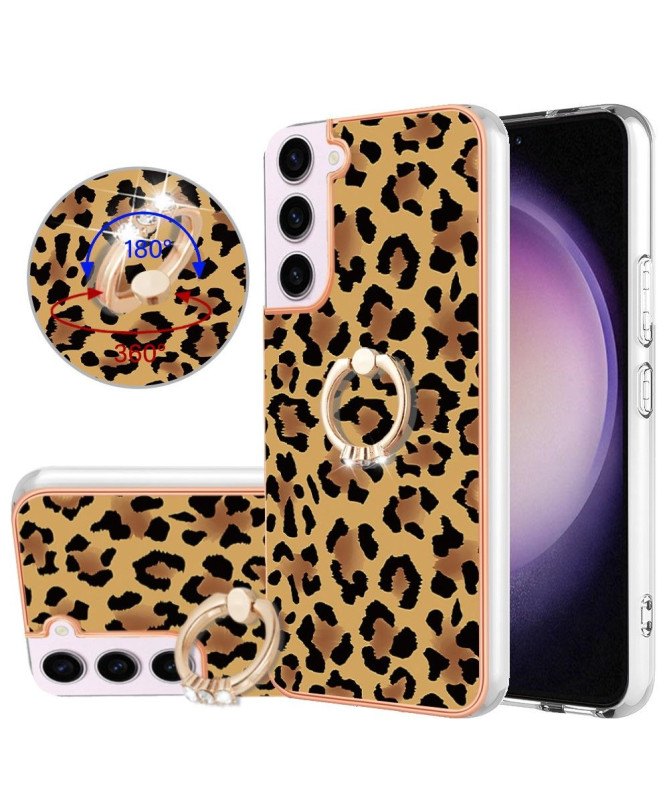 Coque Samsung Galaxy S23 Léopard avec Support Anneau