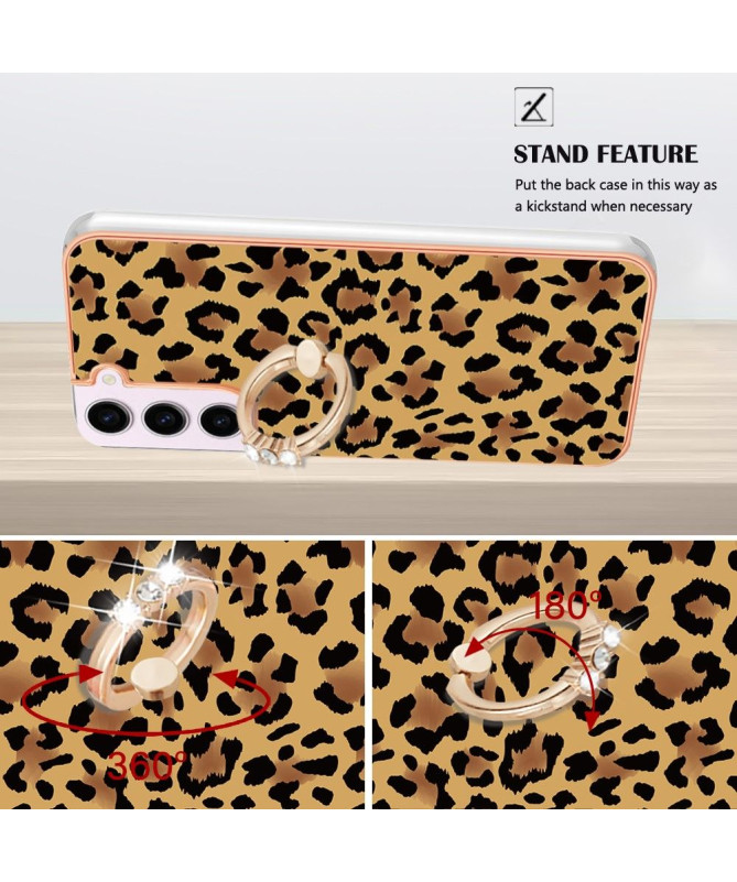 Coque Samsung Galaxy S23 Léopard avec Support Anneau