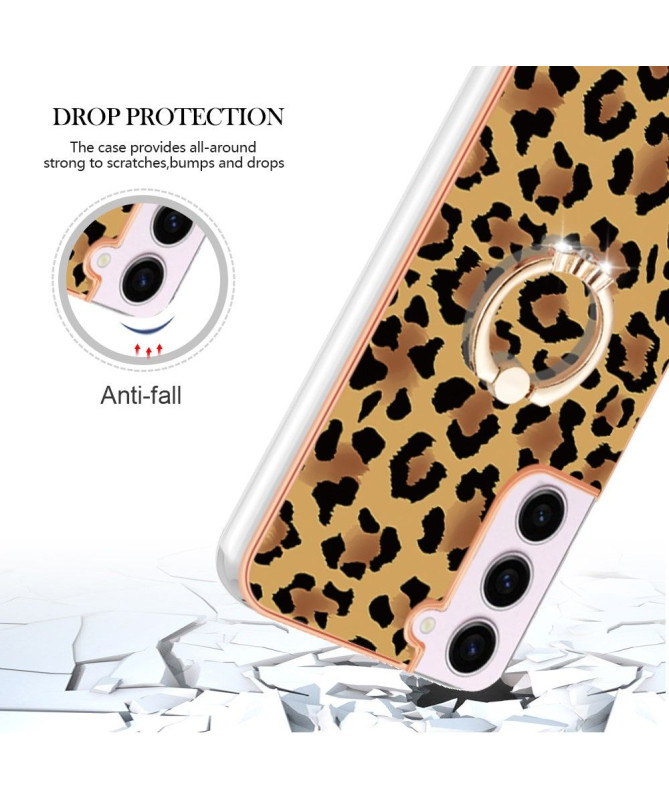 Coque Samsung Galaxy S23 Léopard avec Support Anneau