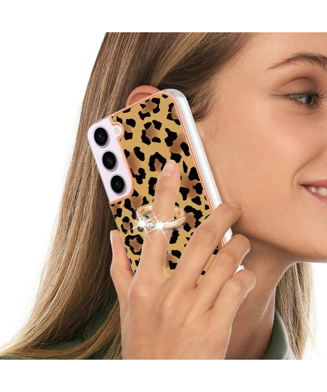 Coque Samsung Galaxy S23 Léopard avec Support Anneau