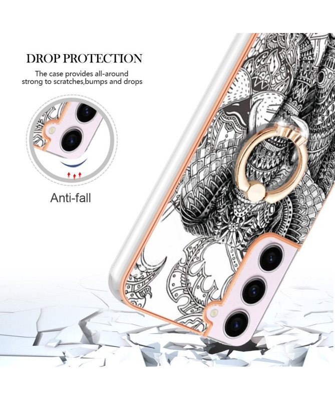 Coque Samsung Galaxy S23 Mandala Éléphant avec Support Anneau
