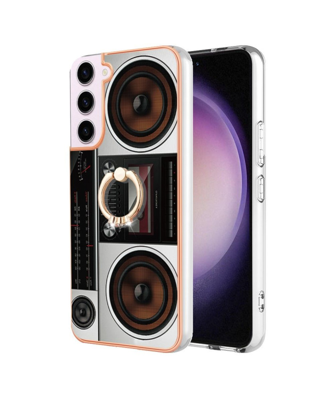 Coque Samsung Galaxy S23 Rétro Sound avec Support Anneau