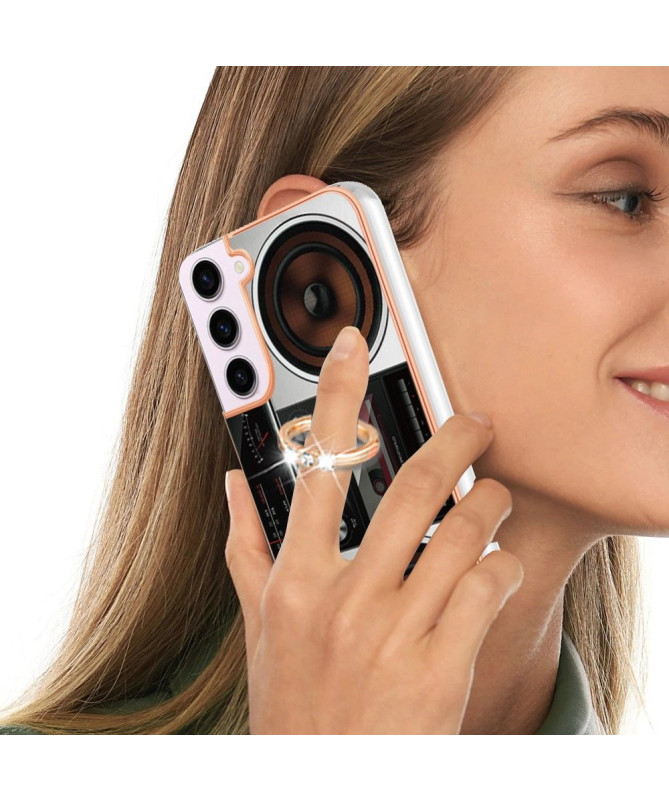 Coque Samsung Galaxy S23 Rétro Sound avec Support Anneau