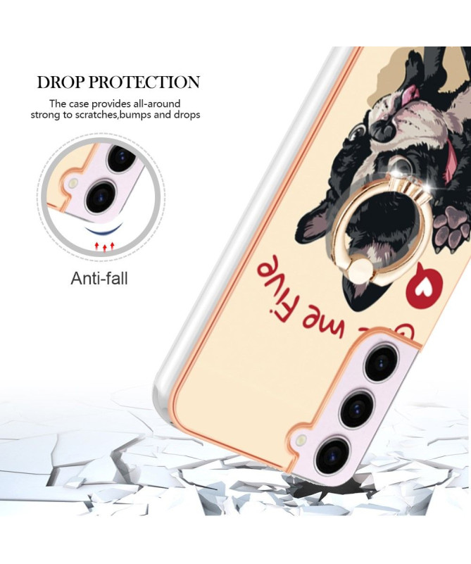 Coque Samsung Galaxy S23 Give Me Five Dog avec Support Anneau