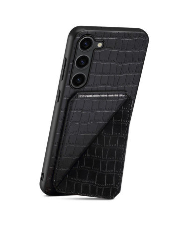 Coque Samsung Galaxy S23 Sleek Croc avec Porte-Carte