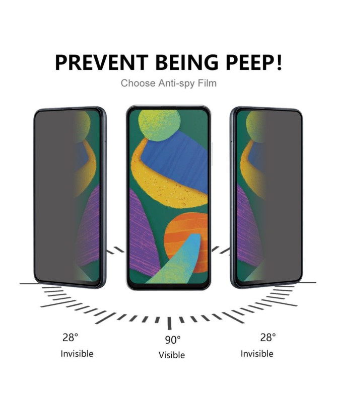 Protection d'écran Samsung Galaxy S22 5G / S23 5G verre trempé et filtre de confidentialité