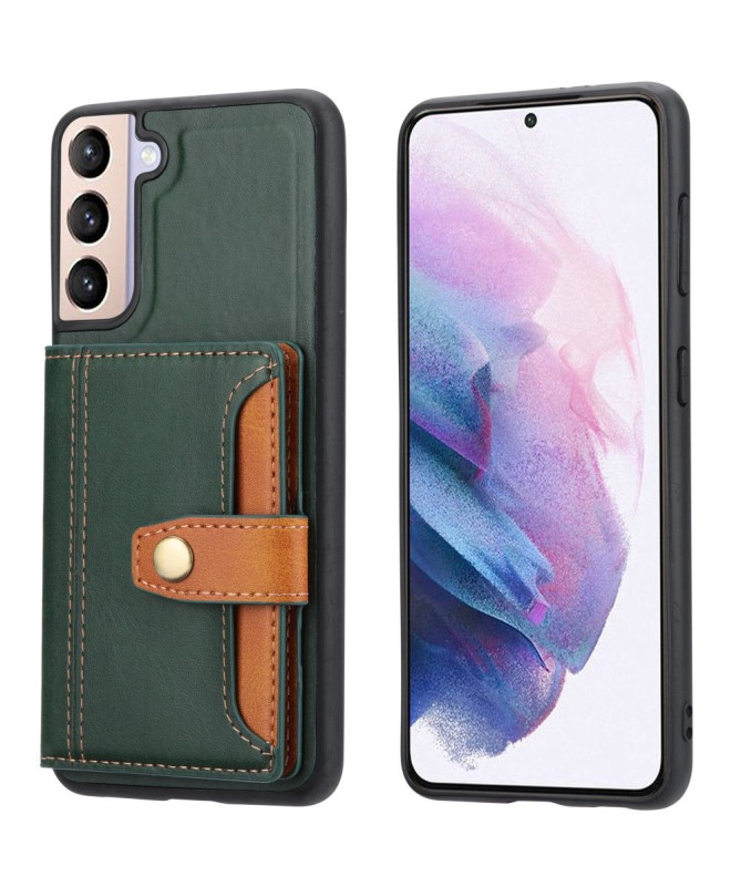 Coque Samsung Galaxy S24 porte cartes coutures apparentes