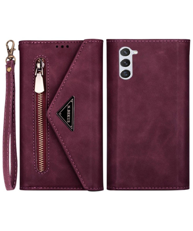 Housse Samsung Galaxy S24 Portefeuille Effet Cuir N.BEKUS