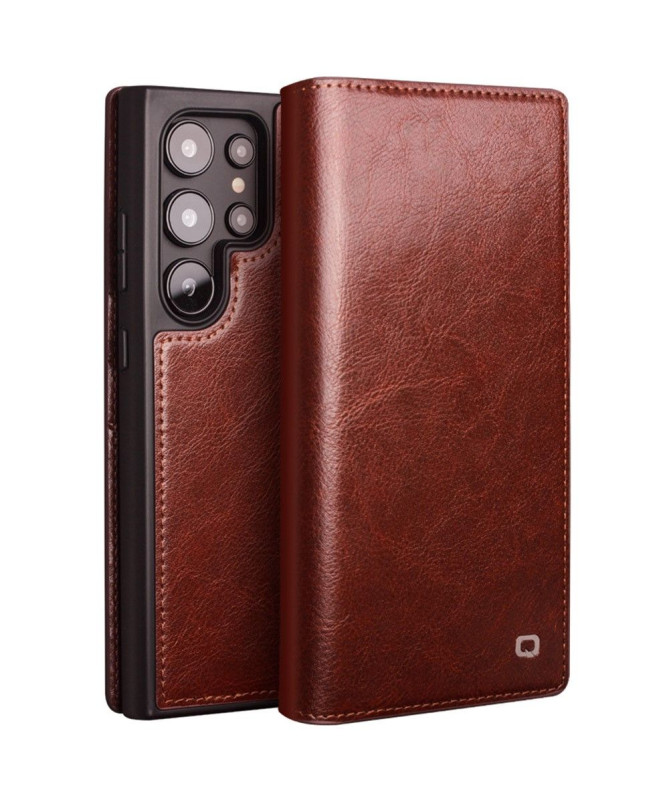 Housse Samsung Galaxy S24 Ultra fait main en cuir véritable