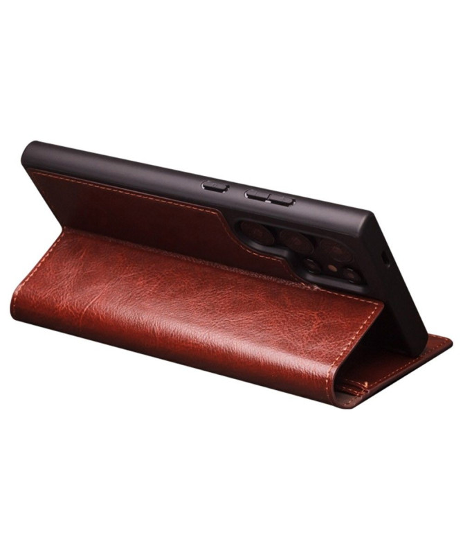 Housse Samsung Galaxy S24 Ultra fait main en cuir véritable