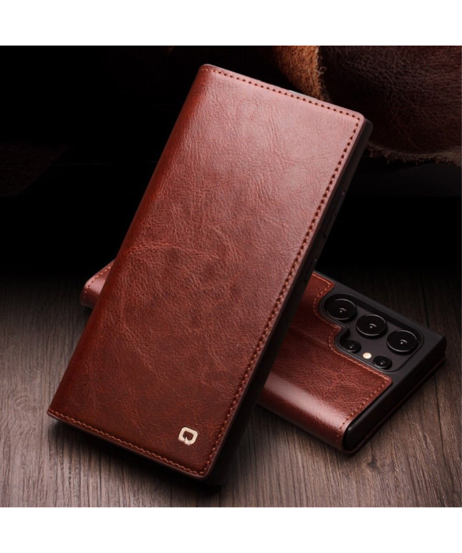 Housse Samsung Galaxy S24 Ultra fait main en cuir véritable