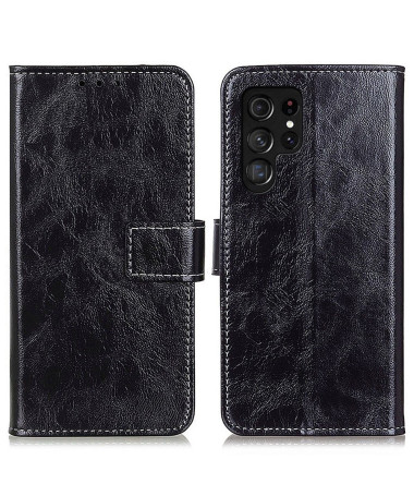 Housse Samsung Galaxy S24 Ultra effet cuir luxueux coutures